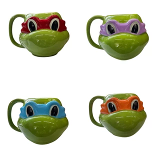 Caneca 3D Tartarugas Ninjas Clássico De Cerâmica 300ml LEIA A DESCRIÇÃO