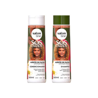 Kit Shampoo e Condicionador SOS Cachos Azeite de Oliva Salon Line em Oferta na Shopee