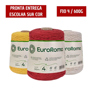 Barbante Euroroma 600g Fio Nr 4 915m - Cores - Tricô / Crochê em Oferta na Shopee