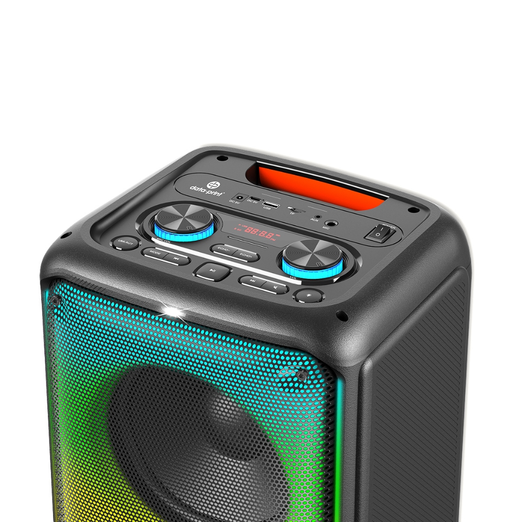Caixa de Som Bluetooth RGB USB Karaokê Com Microfone DataPrint