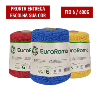 Barbante EuroRoma Número 6 600g / 610 Metros em Oferta na Shopee
