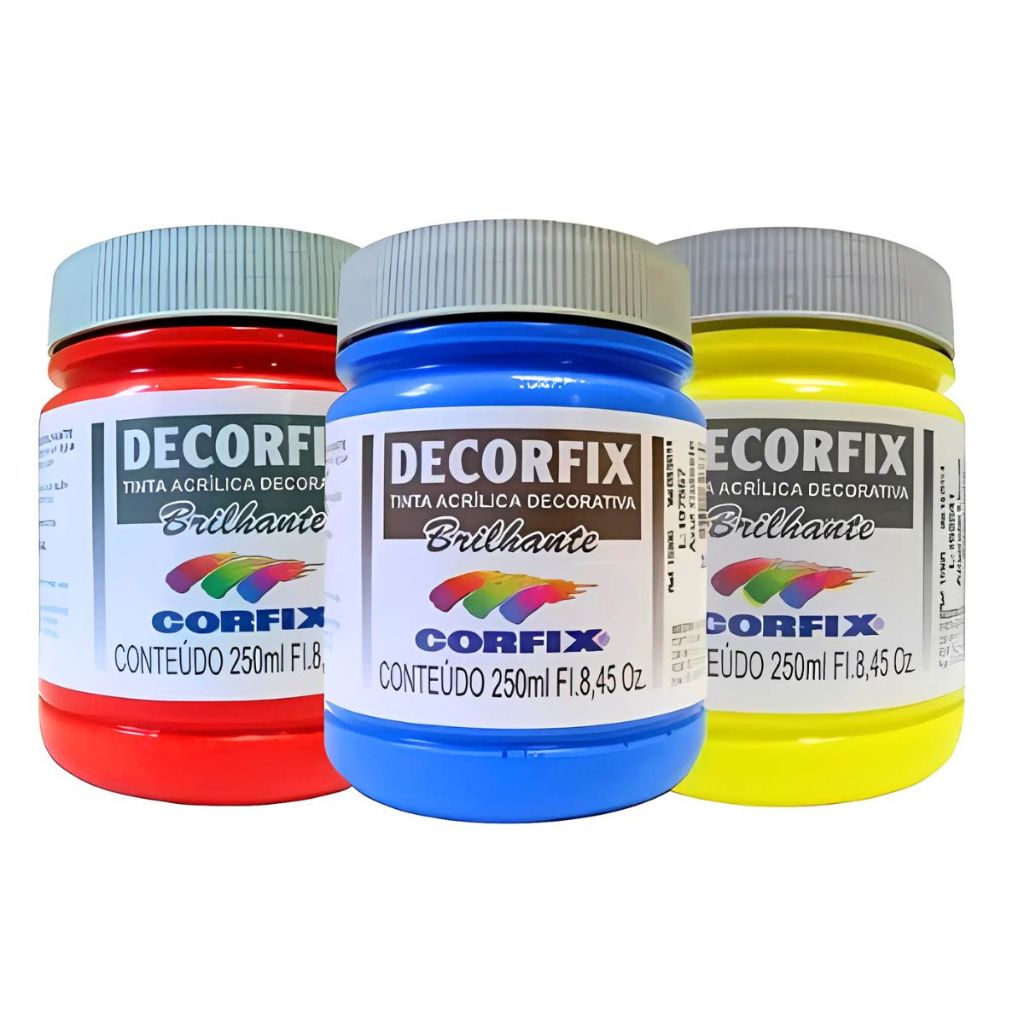 Tinta Acrílica Decorfix Corfix Brilhante 250ml - 15300 | Shopee Brasil