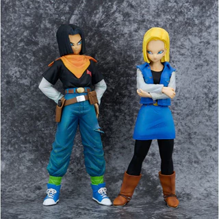 Action Figure Android 17 18 Anime Dragon Ball Z Gk 24cm Figura