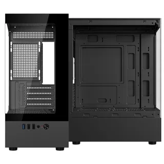Gabinete Aquário Cpu Pc Gamer Sem Fans Vidro Temperado Micro Atx Mini Itx