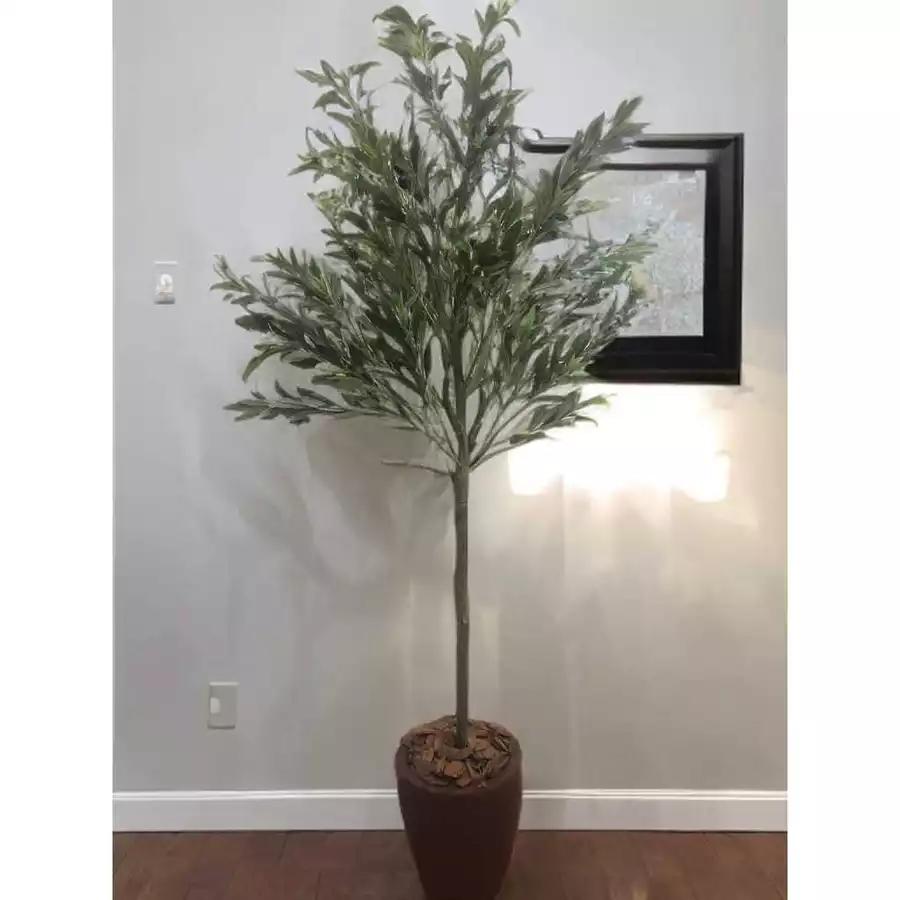 Árvore Artificial Oliveira Realista Qualidade Premium 1.65m + Vaso + Casca De Pinus — foto 2 de 4