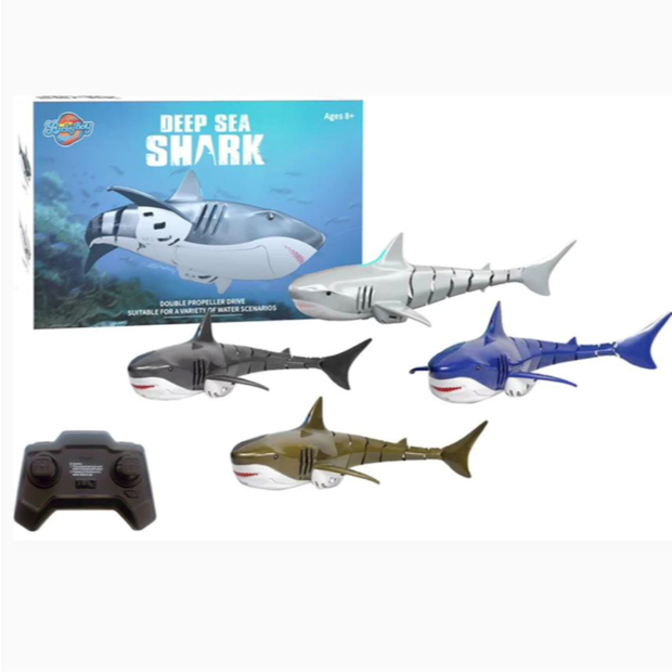 Brinquedo Tubarão Shark Recarregável Àquatico Controle Remoto | Shopee ...