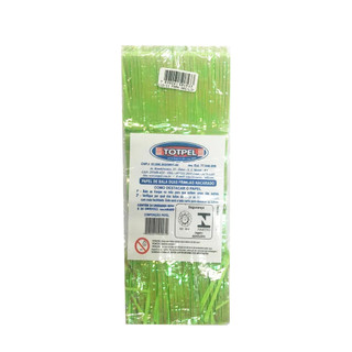 PAPEL DE BALA DUAS FRANJAS  C/ 24 TOTPEL SEDA NACARADO VERDE em Oferta na Shopee