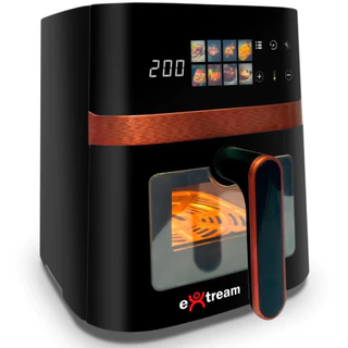 Air Fryer Fritadeira Elétrica Digital Extream 5,5L Preto e Cobre em Oferta na Shopee