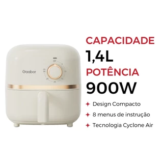 Air Fryer Gaabor Fritadeira Elétrica Sem Óleo Pocket 1,4L Individual 900w