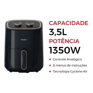 Fritadeira Air Fryer Gaabor Elétrica Sem Óleo 3,5L 1350w