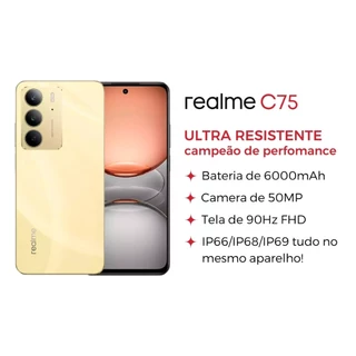 realme C75 4G 8GB RAM 128/256GB ROM Tela 6,72 IP65 A Prova D