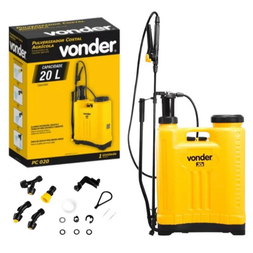 Bomba Costal Pulverizador Agrícola Manual 20 Litros Vonder