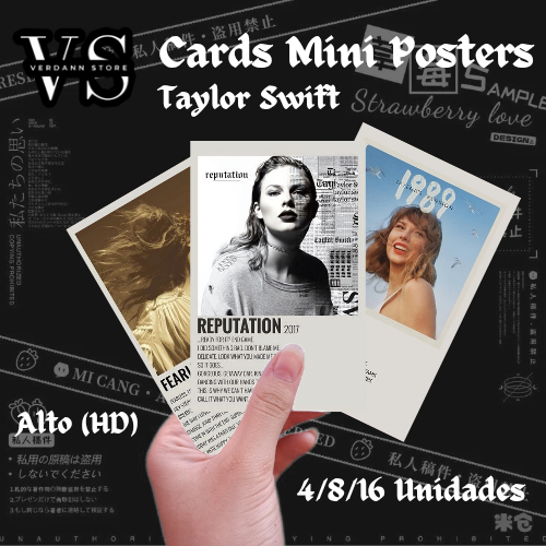 Kit Mini Posters Taylor Swift Álbuns e Canções - Reputation, 1989 ...