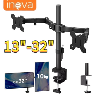 Inova Suporte 2 Monitores Suporta 13 A 32 Polegadas Articulado Aço Tela Suporte para monitor de computador