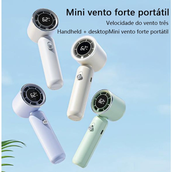MINI ventilador portátil com display digital usb ventilador elétrico portátil -G7/G9/G11 | Shopee Brasil