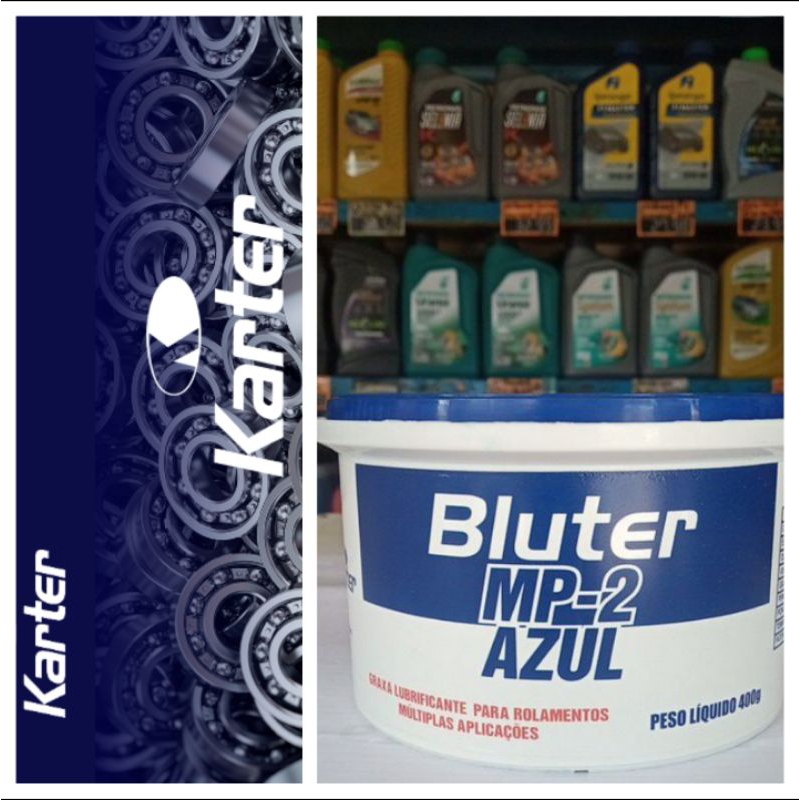 GRAXA AZUL BLUTER MP-2/400GR P/ROLAMENTOS MÚLTIPLAS APLICAÇÕES