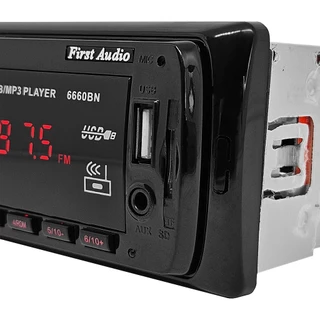 Kit Som Automotivo 6660BN & Alto Falantes 6 Polegadas MP3 1 Din Universal Bluetooth Leitor SD