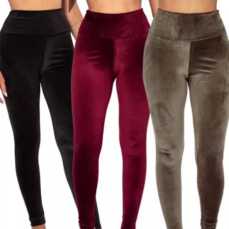 Kit C/ 3 Leggings Plush Cotelê Peluciada Confortável Inverno