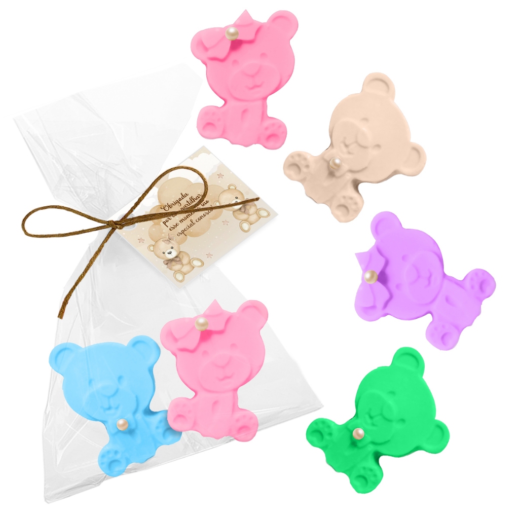 KIT 10, 25 OU 30UN Sabonete URSINHO E URSINHA Perfumado Lembrancinhas Chá Revelação, Maternidade em Oferta na Shopee