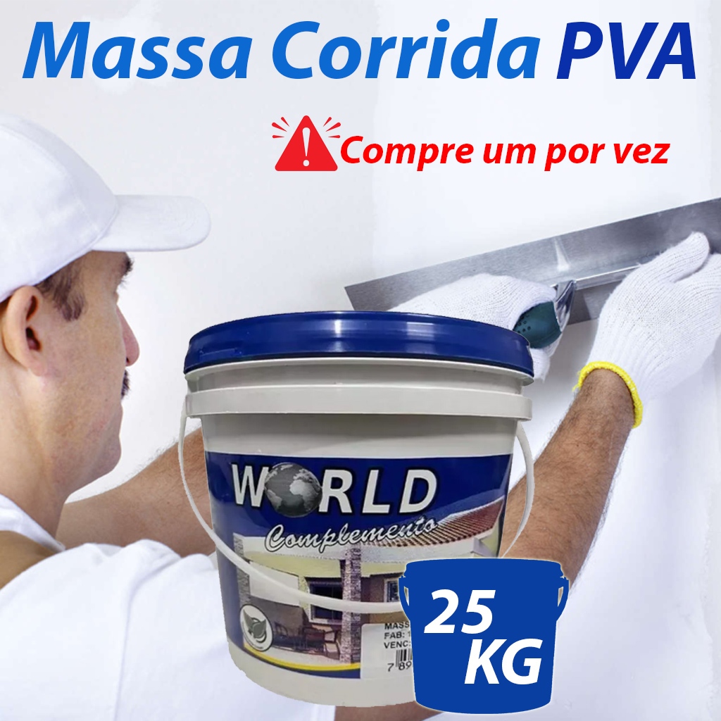 Massa corrida PVA Parede Alvenaria reboco concreto gesso fibrocimento ...