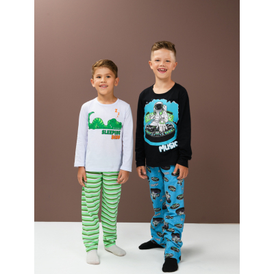 Pijama Infantil Algodão Manga Longa Menino Inverno Juvenil em Oferta na Shopee