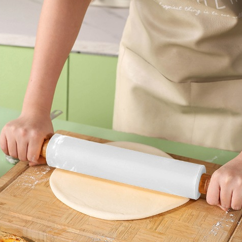 Rolo Para Massa De Silicone Cilindro Pão Pizza Macarrão