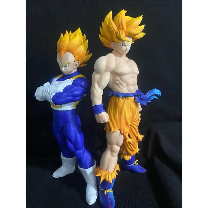 Kit Goku e Vegeta SSJ1 - Dragon Ball - Colecionável - Action Figure