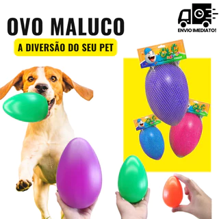 Brinquedo Interativo Mordedor para Cães e Gatos Ovo Maluco Pet