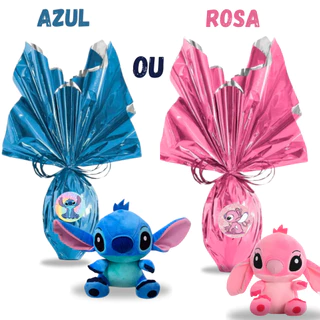 Kit Ovo De Páscoa 250g Pelúcia Lilo Stitch Angel Chocolate Envio Imediato