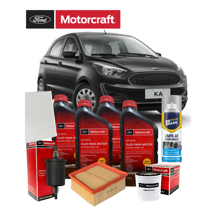 Kit Revisão Ford Ka 1.0 1.5 5w20 FORD Motorcraft 100% Sintetico Original+Todos os Filtros