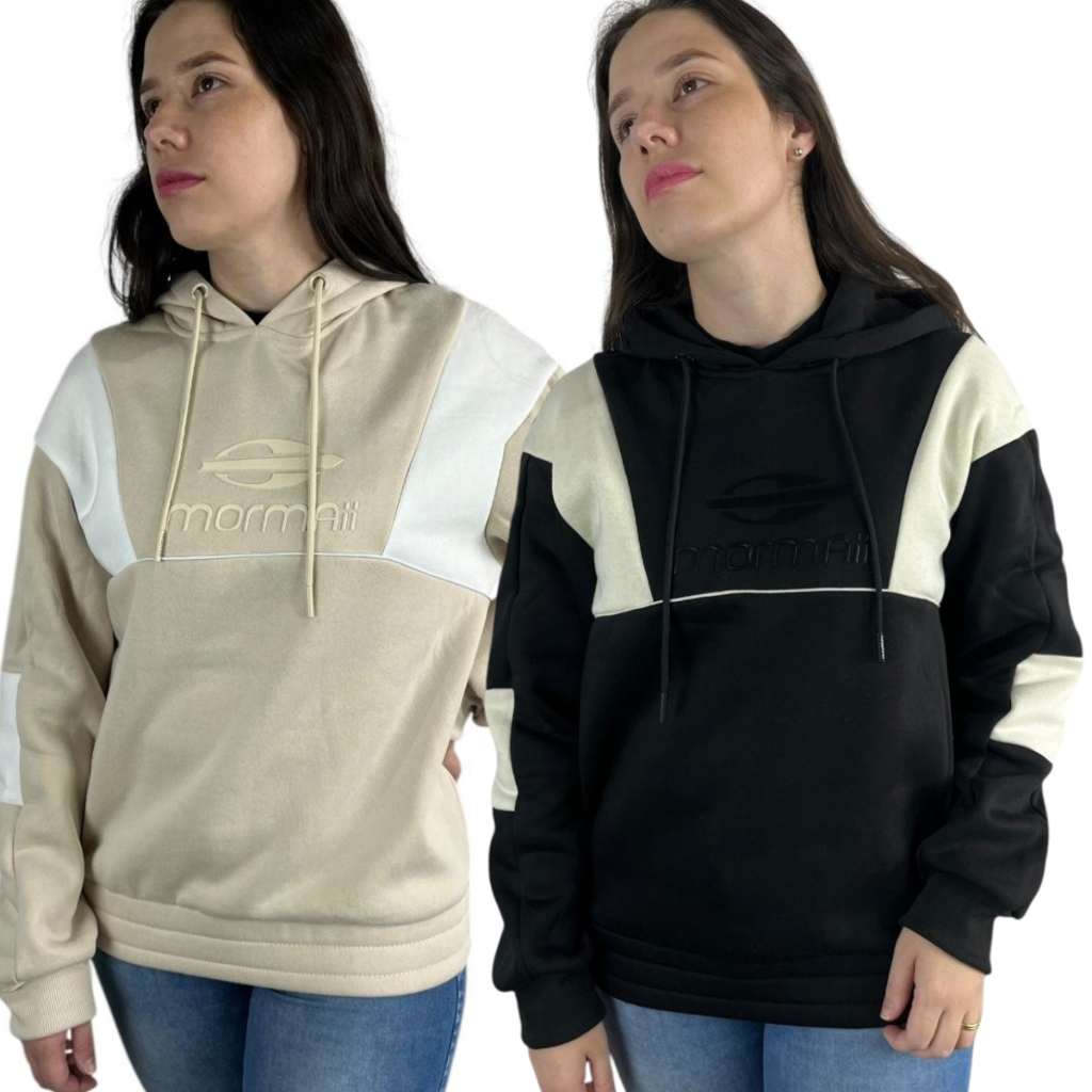 Blusa de Moletom Feminino Canguru Com Capuz Mormaii Shopee Brasil