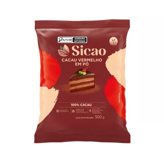 Cacau Vermelho em Pó Alcalino 100% 500g Sicao Callebaut