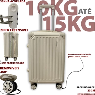 Mala De Viagem N20 Polegadas 56*36*25cm ABS Mala De Bordo 10kg Com Roda 360 E Cadeado Senha Promocao