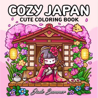 Cozy Japan Desenhos Para Colorir e Relaxar em Oferta na Shopee