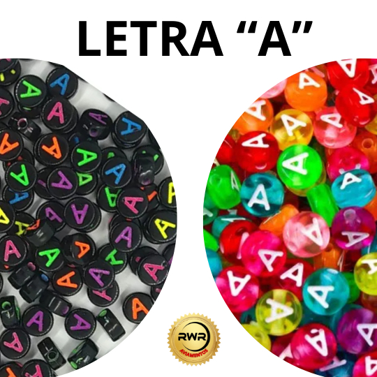 Miçanga REDONDA somente letra 