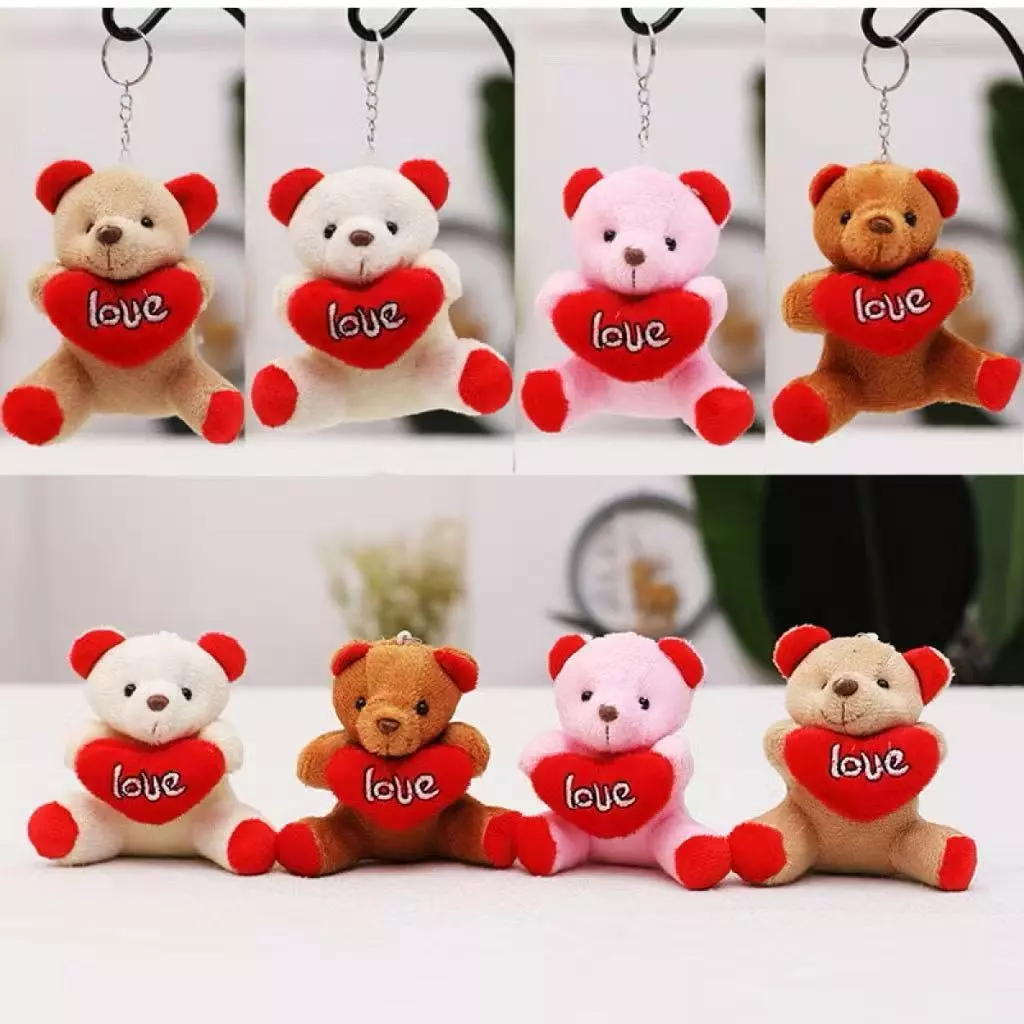 kit 3/6/12 Chaveiro e corações de urso