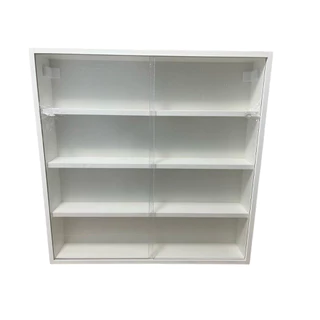 Expositor em mdf branco para Funkopop e colecionais geral 70x70x11 com 4 Prateleiras de 15,5 Cm
