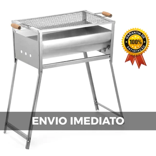 Churrasqueira A Carvão Grande Portatil Carne Peixe Frango Linguiça Churrasco
