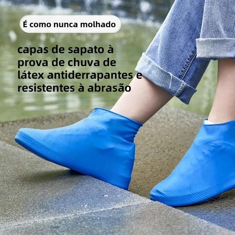 Protetor De Sapato Impermeável De Silicone Capa de Chuva Para Tênis ...
