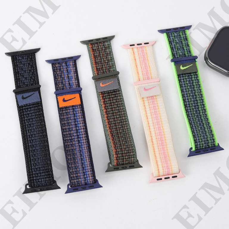 Pulseira de Nylon para Apple Watch Ultra 49mm 40mm 44mm 45mm 41mm 42mm 46mm Serie 10 9 8 7 SE 6 5 4