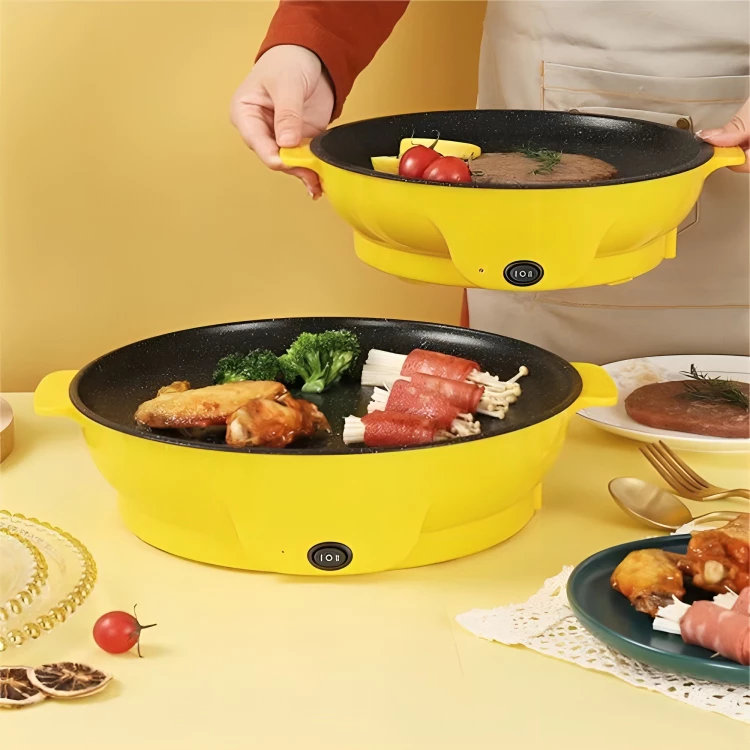 Frigideira Elétrica Antiaderente de Cozinha Portátil 110V 220V