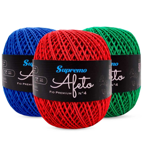 Linha Afeto Premium Supremo fio 4 340 metros kit 2 | Shopee Brasil