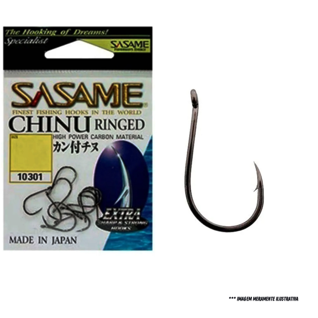 Hameçons Sasame F-721 Chinu Ringed Offset Hook - Or - Taille 2 (Lot De 10)