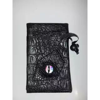 Bolsa para Dados Olho de Dragão - Bolsinha preta porta dados Magic D&D RPG saco saquinho preto