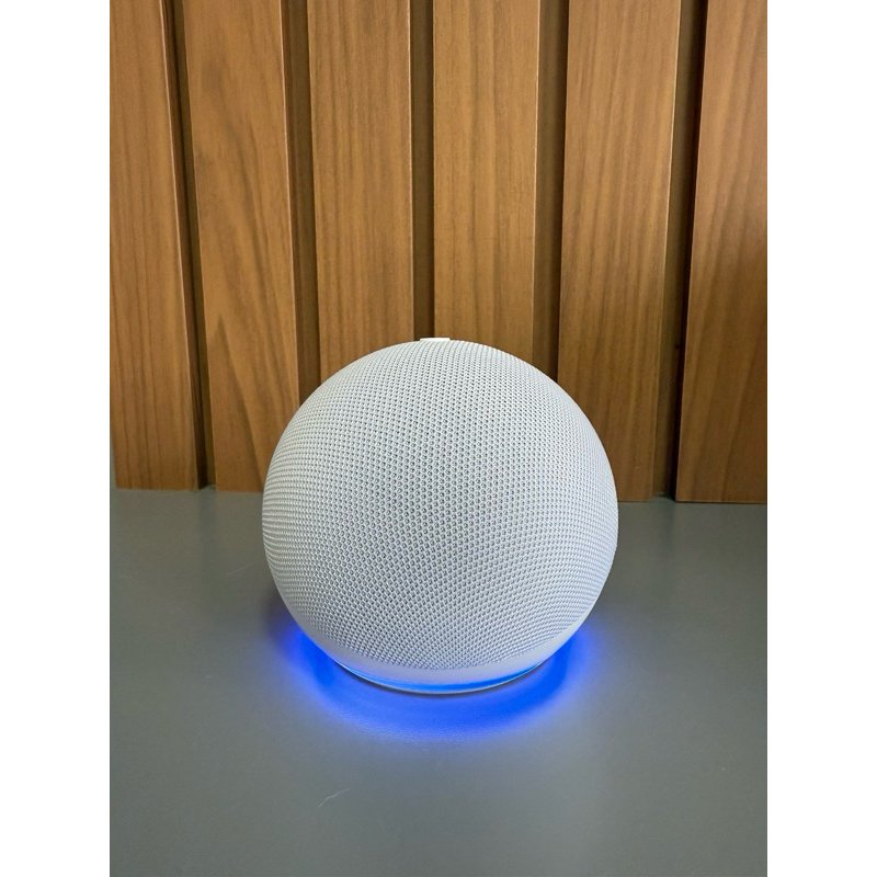 Caixa de som modelo Alexa , com comando de voz através do app da Amazon pelo celular.