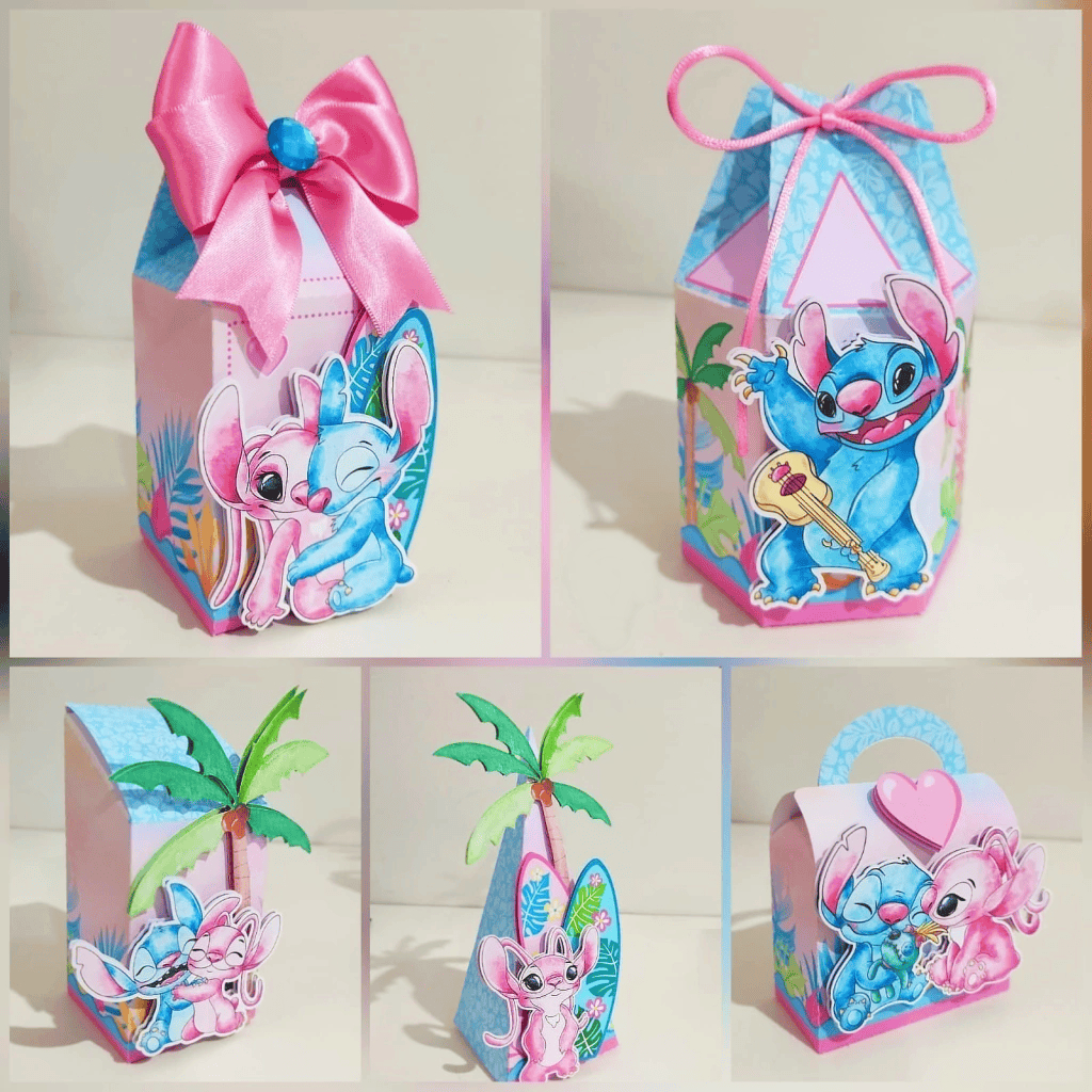 Kit festa personalizado Stitch e Angel Lembrancinhas para festa ...