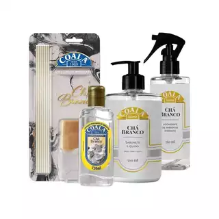 Kit Coala Para Casa Chá Branco Cha Limpador Difusor Sabonete Odorizador