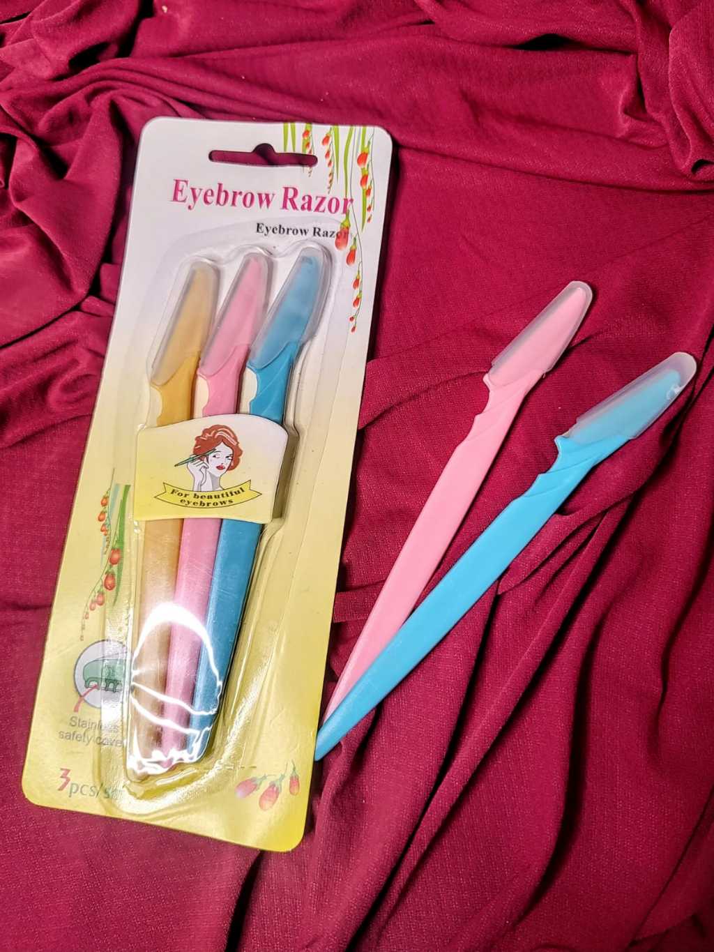 Kit Com 3 Navalhas Eyebrow Razon-Lâminas Sobrancelha e Rosto Navalha ...