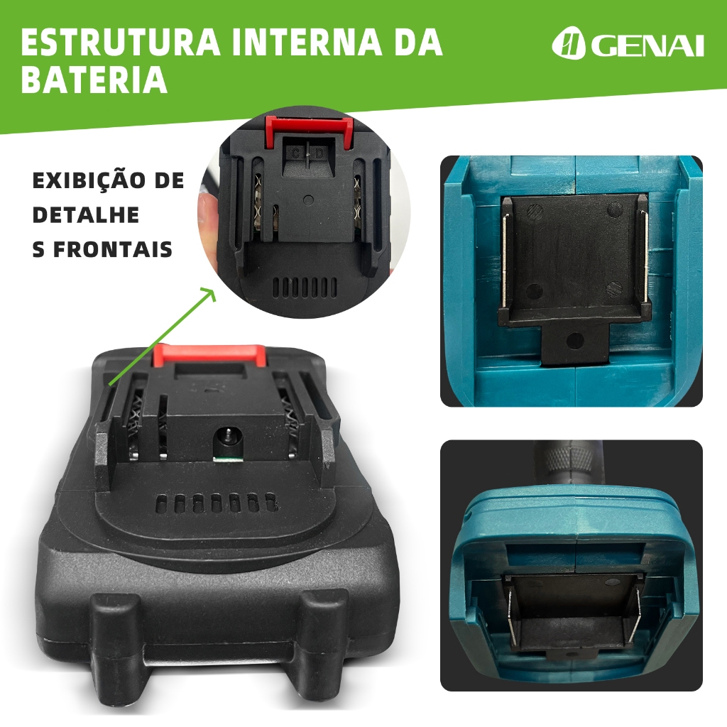 Bateria Li-inon 68v 6000mah 6.0Ah Makita Motosserra Parafuradeira