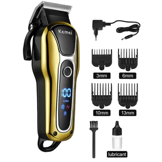 Maquininha Kemei Km-1990 Profissional Cortar Cabelo Aparador Máquina Corte Cabelo Barba Acabamento em Oferta na Shopee